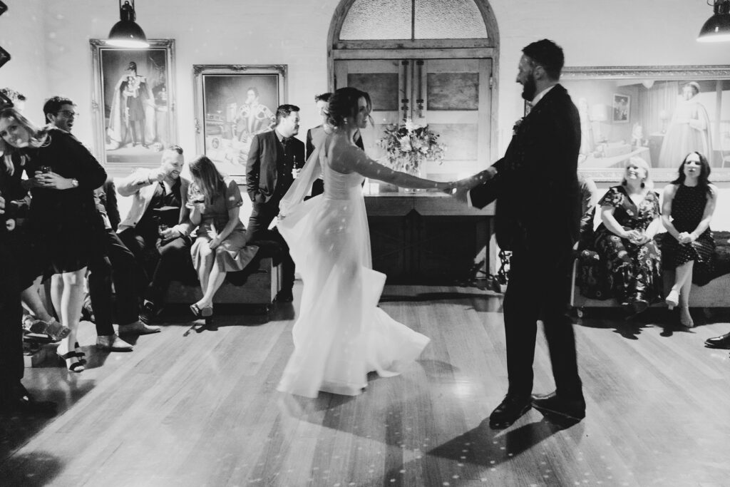 Guests at Projekt 3488 winter wedding in Warburton dancing and having fun