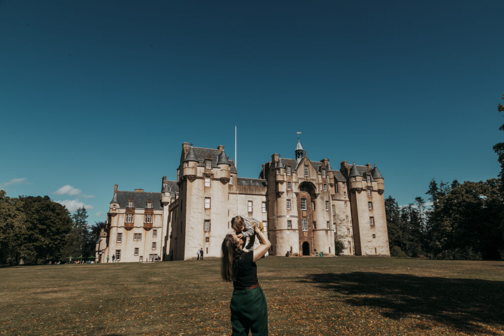 Photo of Fyvie Castle location where a wedding marquee to be placed