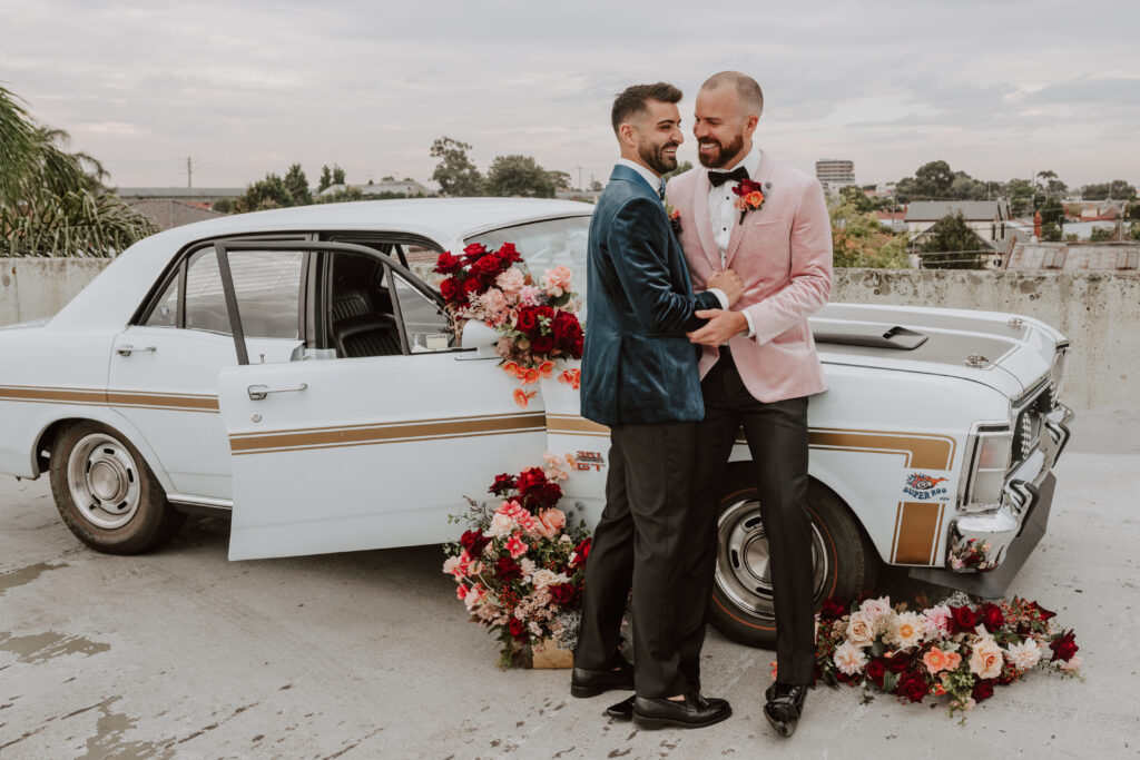 Post office Hotel in Coburg, small intimate restaurant for your wedding. Post office Hotel rooftop wedding photos. candid wedding photos. fun wedding photos