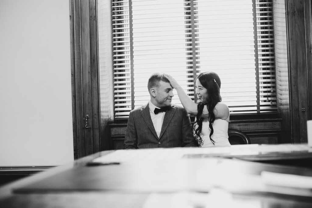 A Couple getting married at Melbourne town hall