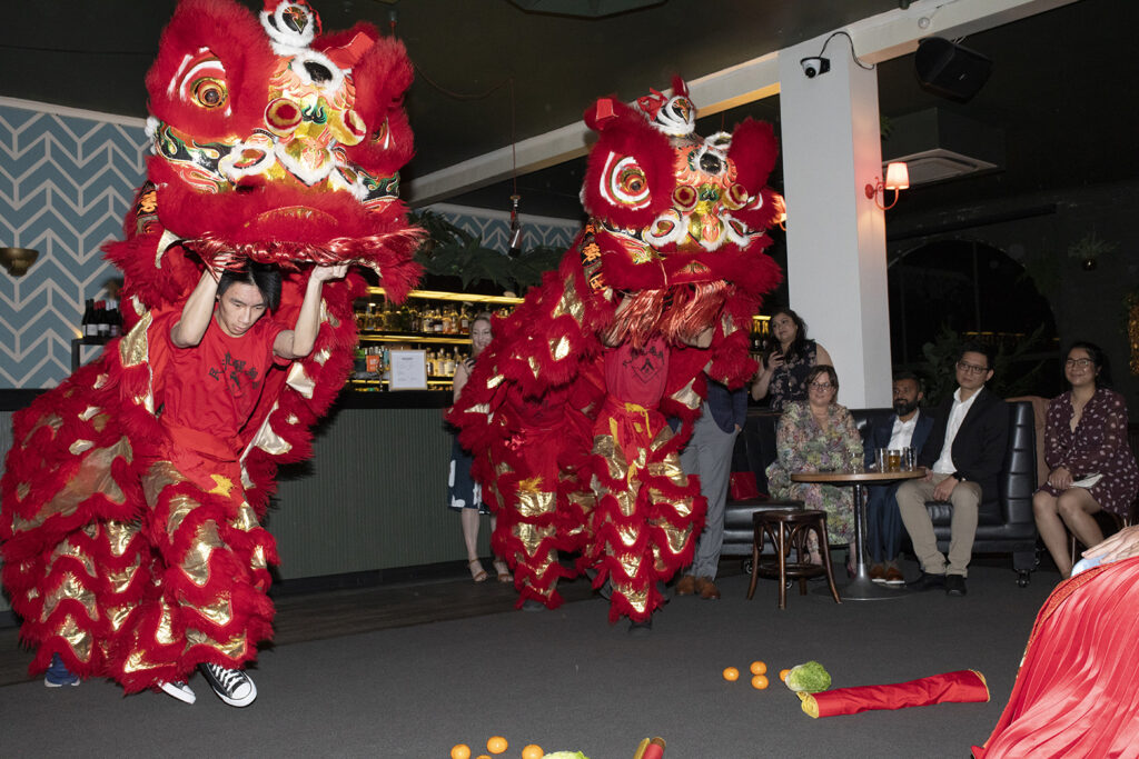  a Lion Dance at Panama Dining room