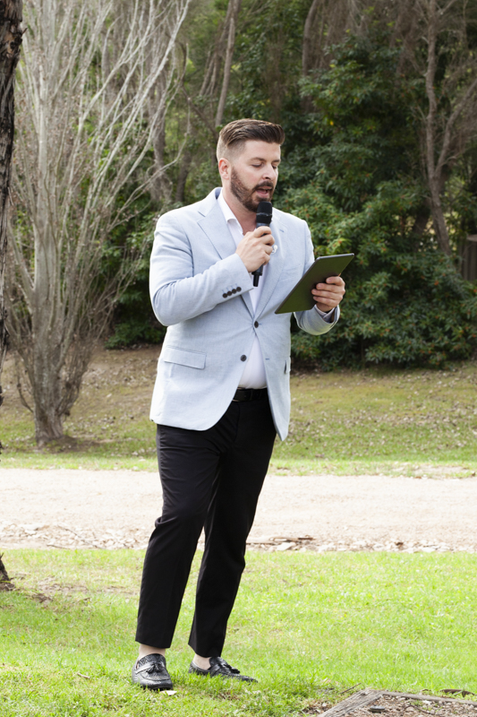 Celebrant John at Eight Acres Lakes Entrance