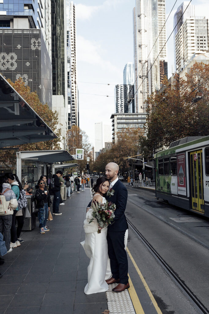 Victorian Marriage Registry Photos a gorgeous couple celebrating their marriage in the Melbourne city