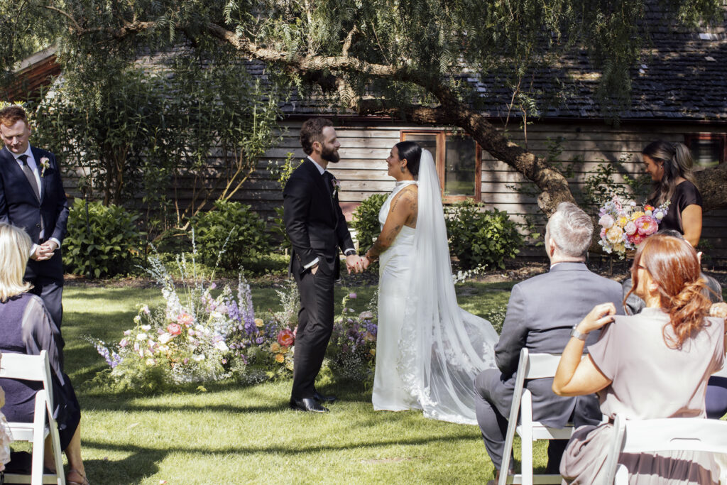 A wedding ceremony at Emu Botoom Homestead. Macedon Ranges Wedding photographer.