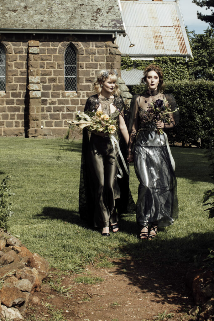 LGBTQI+ wedding in Macedon Ranges. Macedon ranges wedding photographer. Lesbian wedding in Dayelsford.