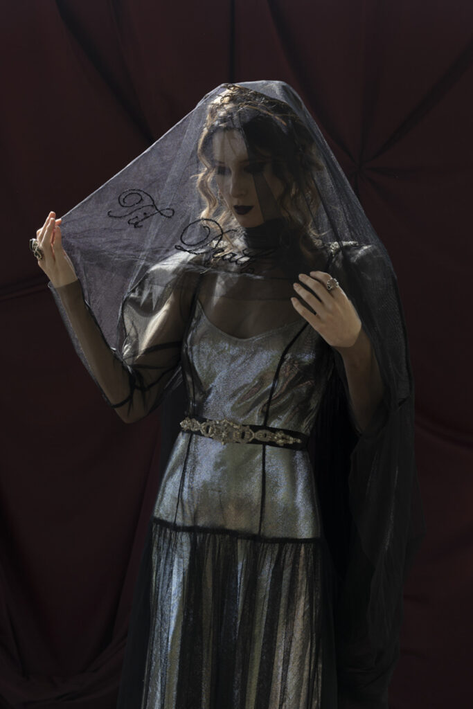 LGBTQI+ wedding in Macedon Ranges. Macedon ranges wedding photographer. Lesbian wedding in Dayelsford. Alternate wedding. Moody Wedding vibes. Black Wedding dress