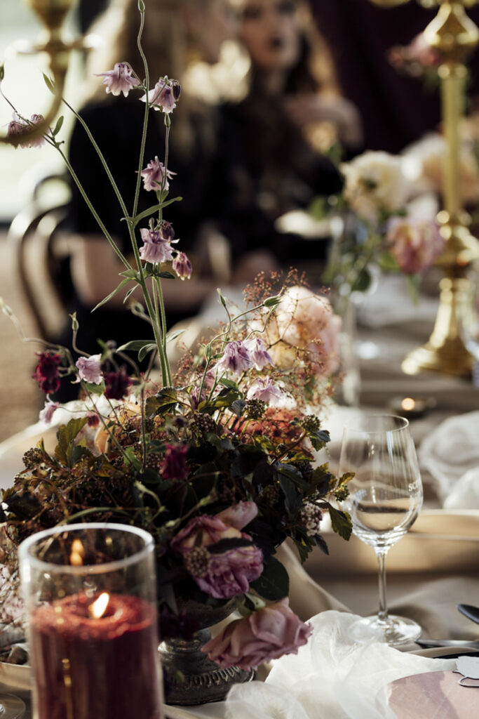 table decoration and Styling at Scrub Hill Wedding venue in Dayelsord. Macedon Ranges Wedding photogrpaher.