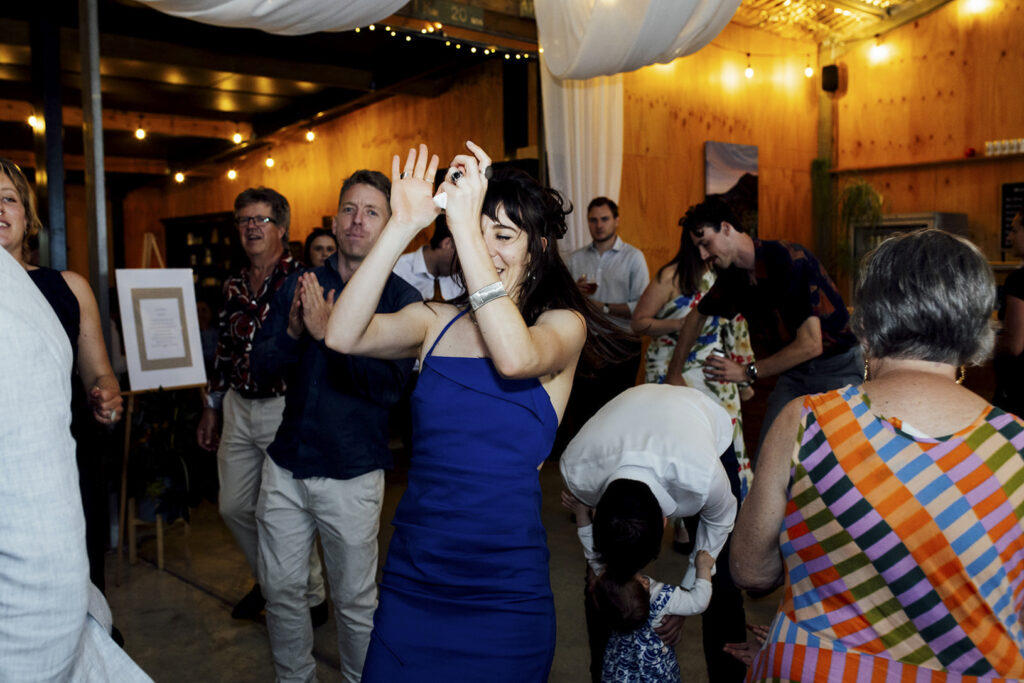 Gurneys' Cider Wedding guests dancing at wedding reception