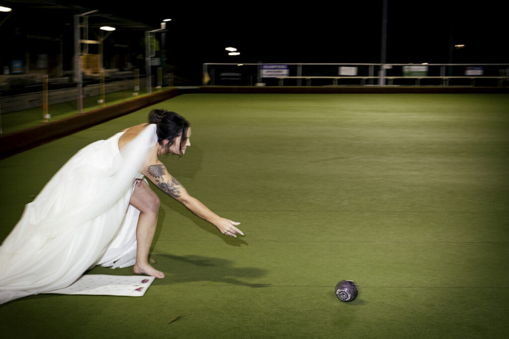 Wedding planning tips from a bride and photographer to stay stress free.A bride playing lawn bowls